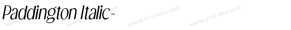 Paddington Italic字体转换